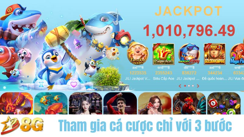 Tham gia cá cược tại 8G 